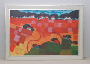 ‘Green Hill’ by Toni Goffe (b.1930s)  – Acrylic on canvas